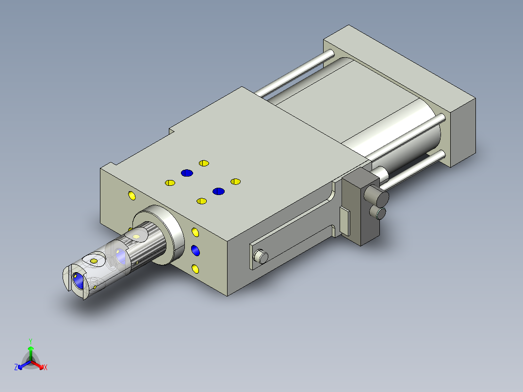 德克斯TUNKERS气缸数模SZK_63_R12_T12_TUENKERS主视图