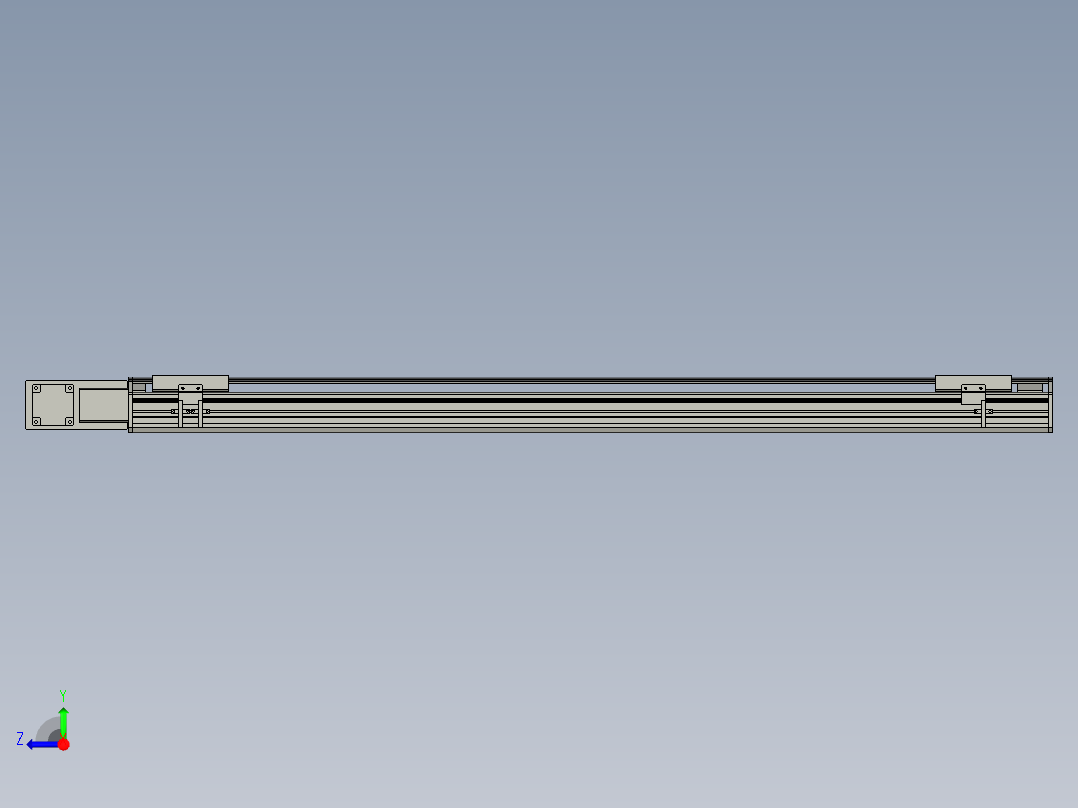 直线模组WG-LHB12-S1100-BL设计图纸右视图