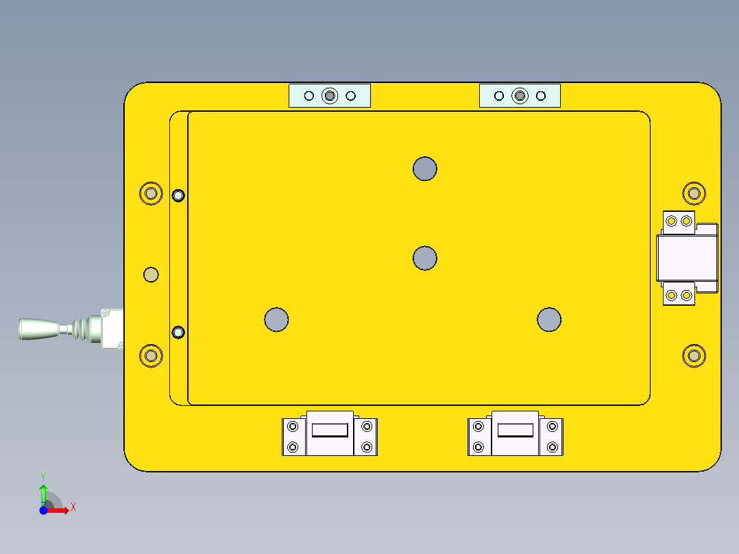 N500-COVER笔记本CNC工装夹具三维模型-CNC1前视图