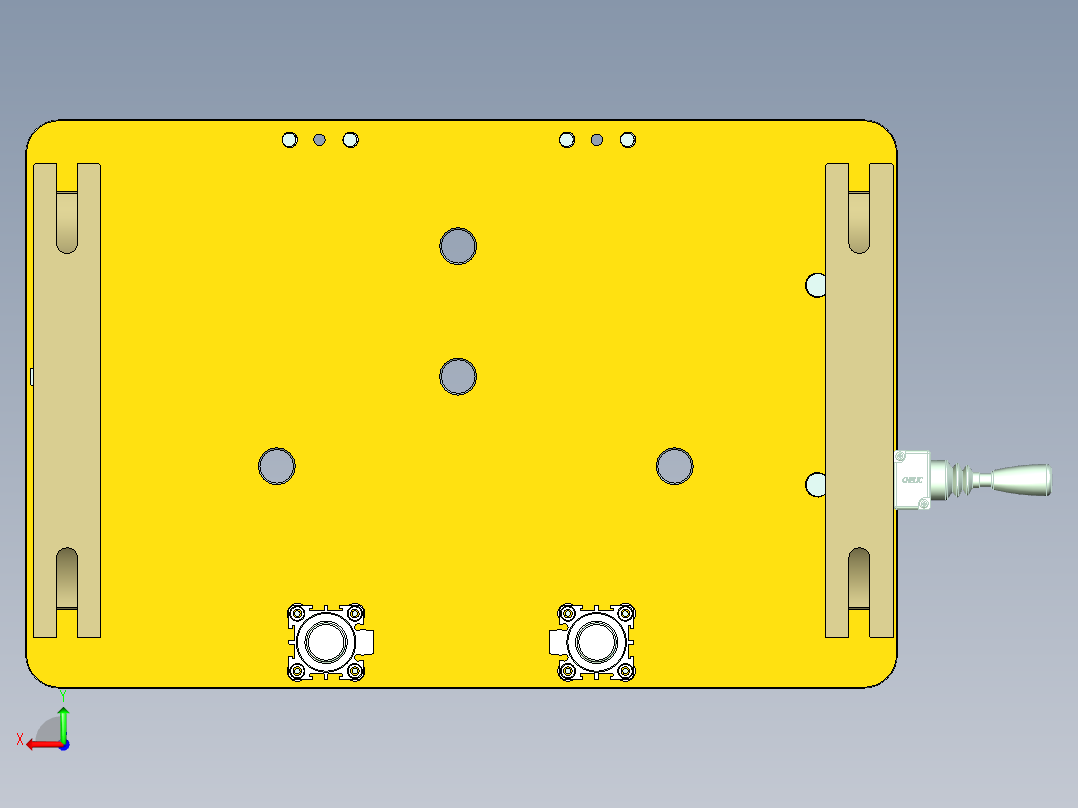 N500-COVER笔记本CNC工装夹具三维模型-CNC1后视图