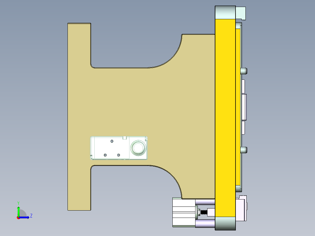 N500-COVER笔记本CNC工装夹具三维模型-CNC1左视图