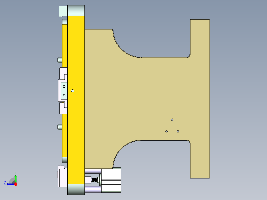 N500-COVER笔记本CNC工装夹具三维模型-CNC1右视图