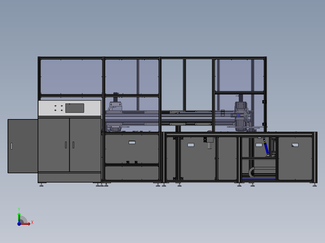 液晶行业面板半自动盖panel-sw18可编辑前视图