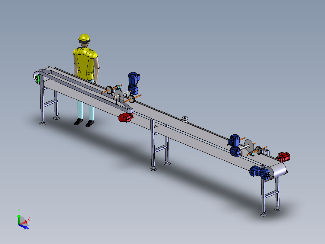 线切割输送线主视图
