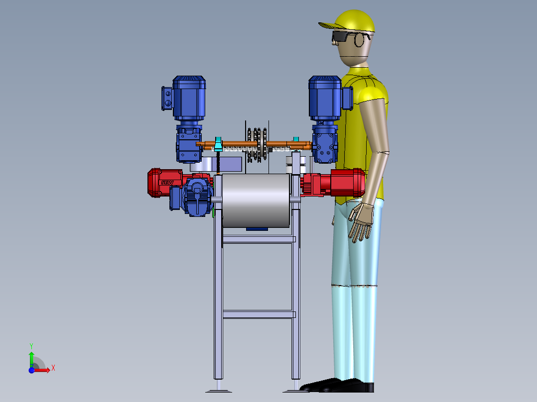 线切割输送线前视图