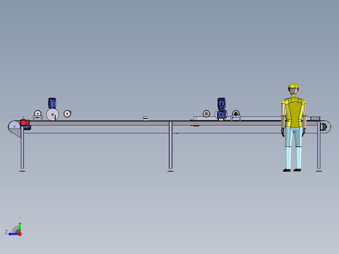 线切割输送线右视图