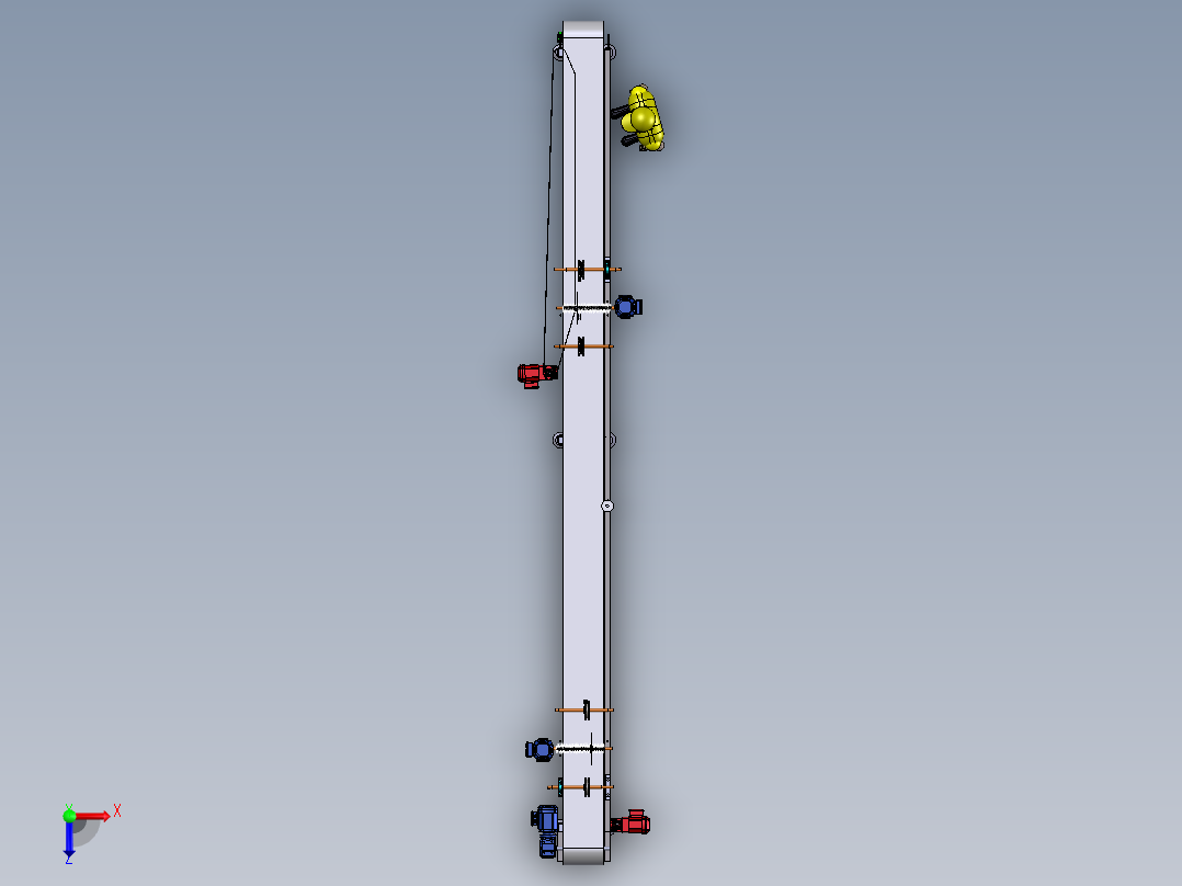 线切割输送线俯视图