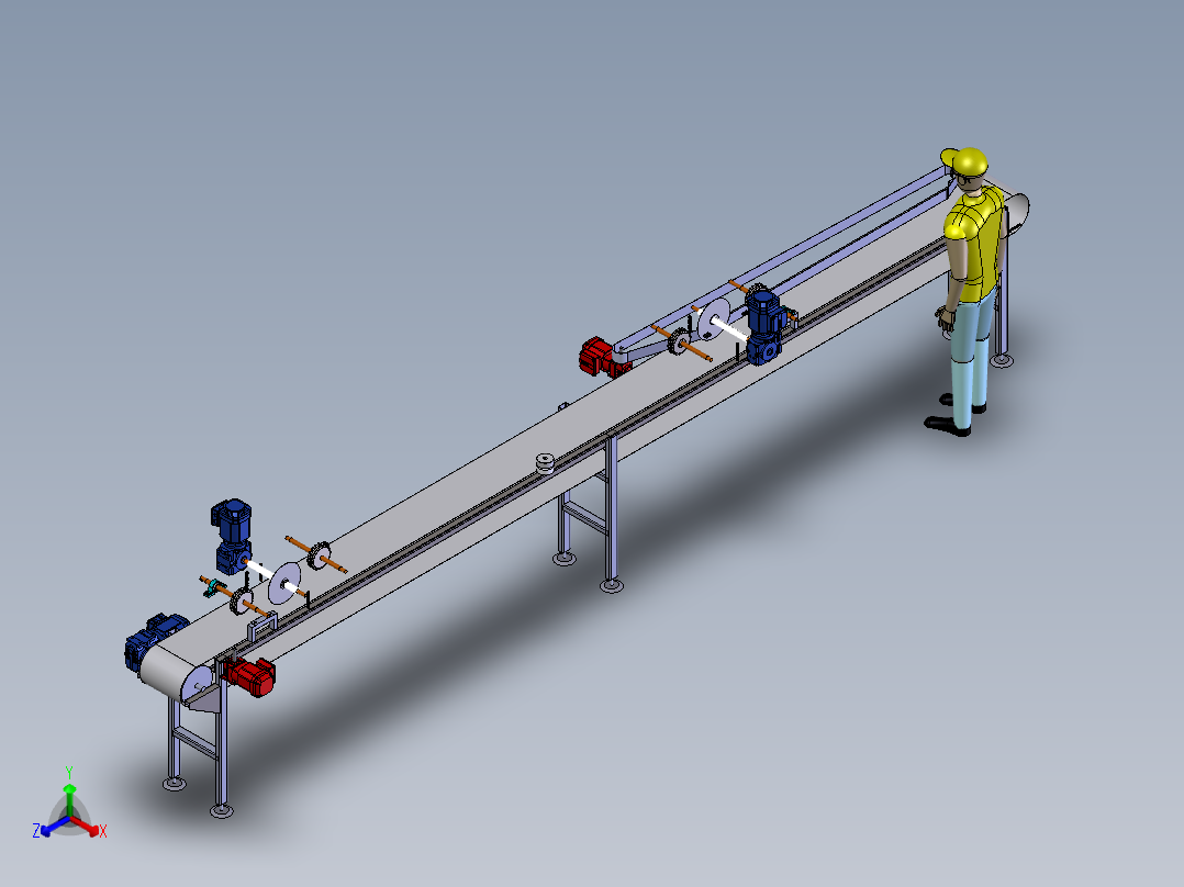 线切割输送线正等轴测图