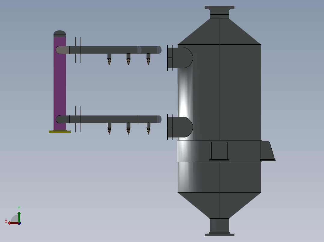压力容积、喷射冷凝器是混合式冷凝器后视图