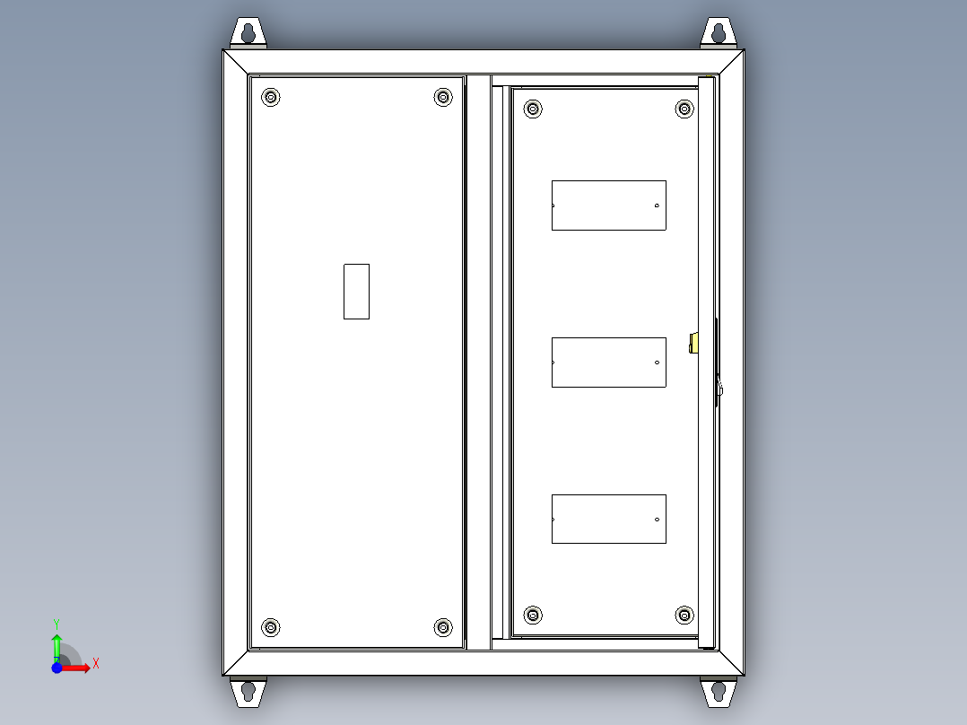 开关照明箱前视图