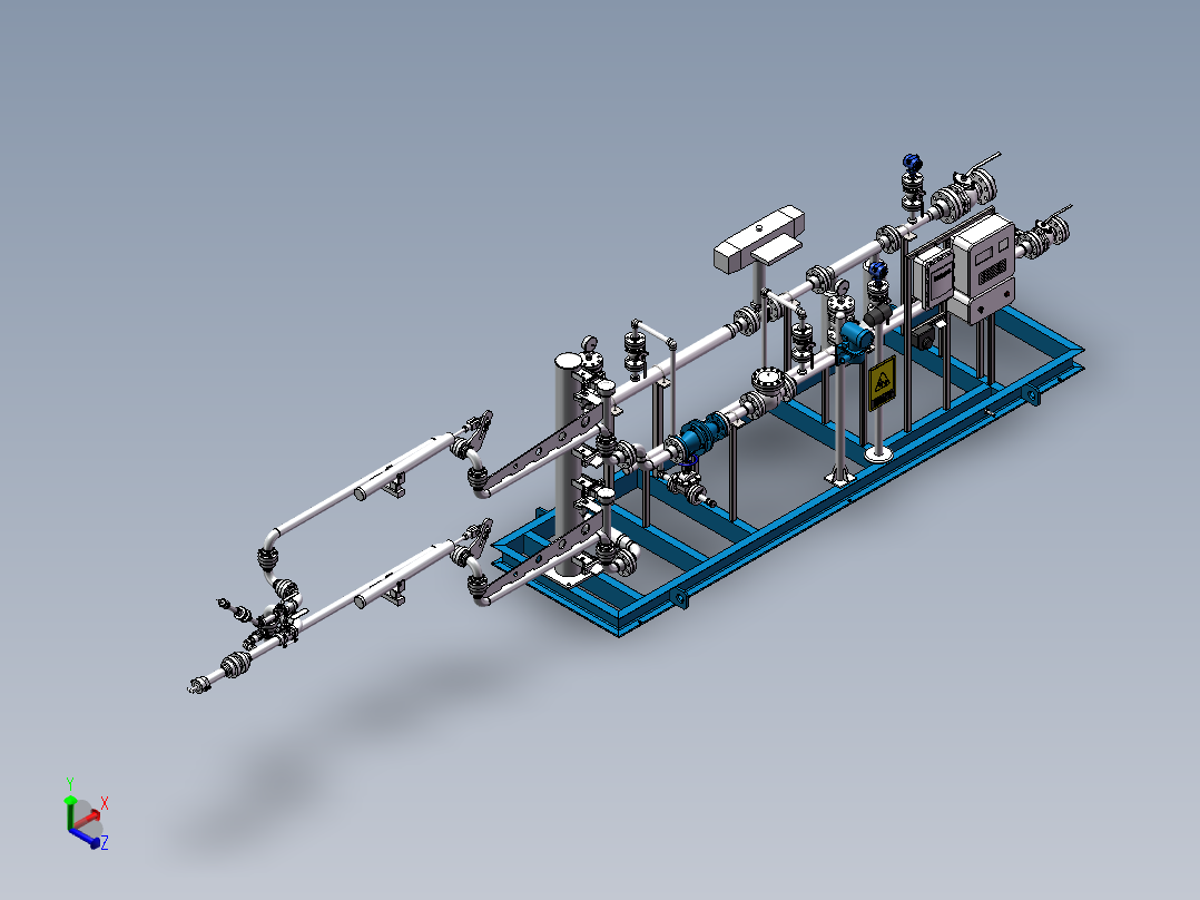 液化烃定量装车撬 1148648正等轴测图