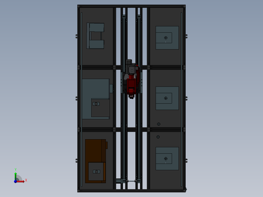 机械手自动生产线前视图