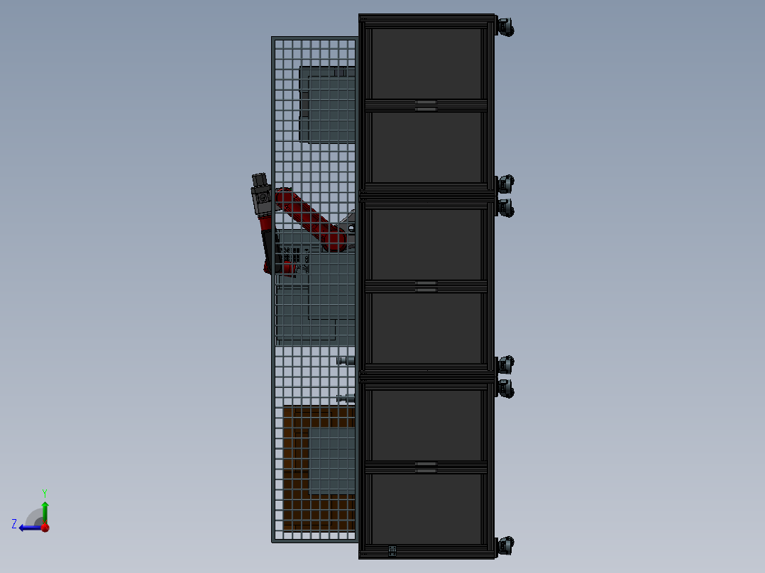 机械手自动生产线右视图