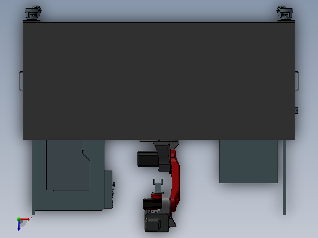 机械手自动生产线俯视图