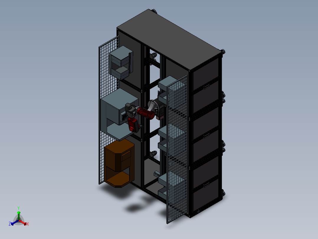 机械手自动生产线正等轴测图