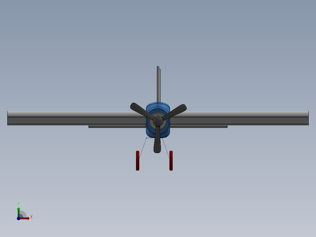 玩具飞机前视图