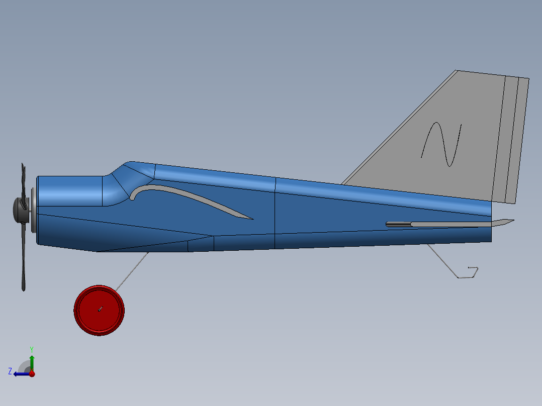 玩具飞机右视图