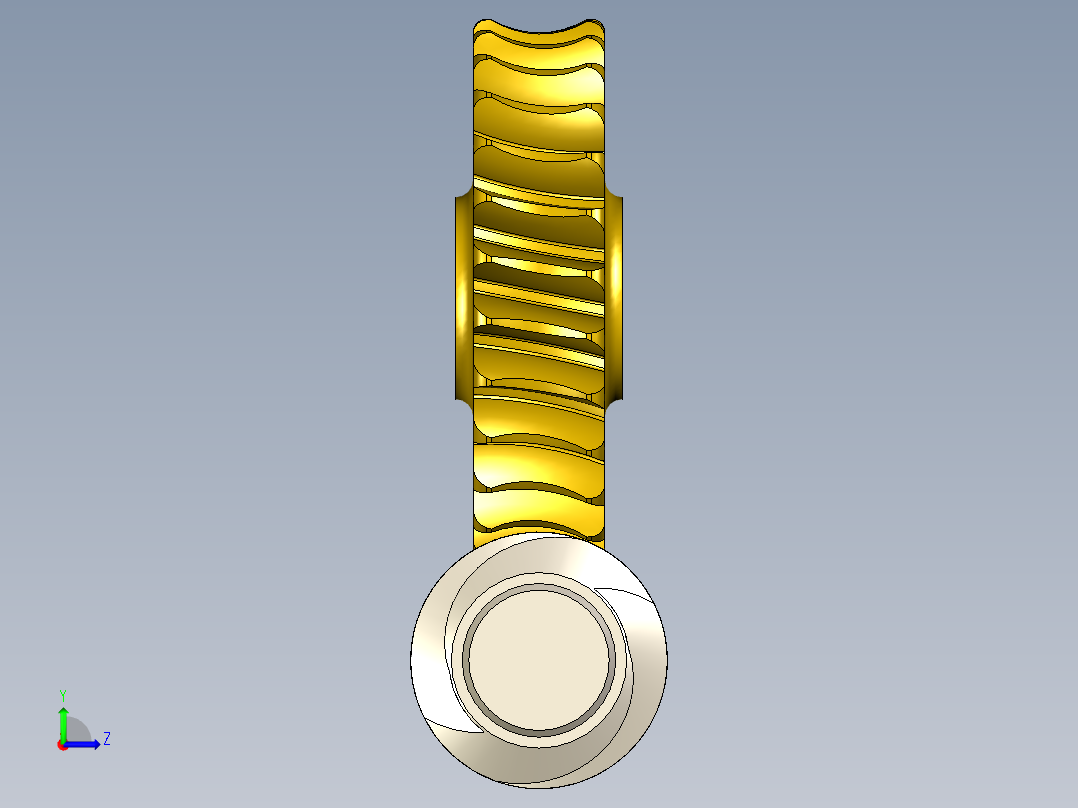 蜗杆和冠左视图