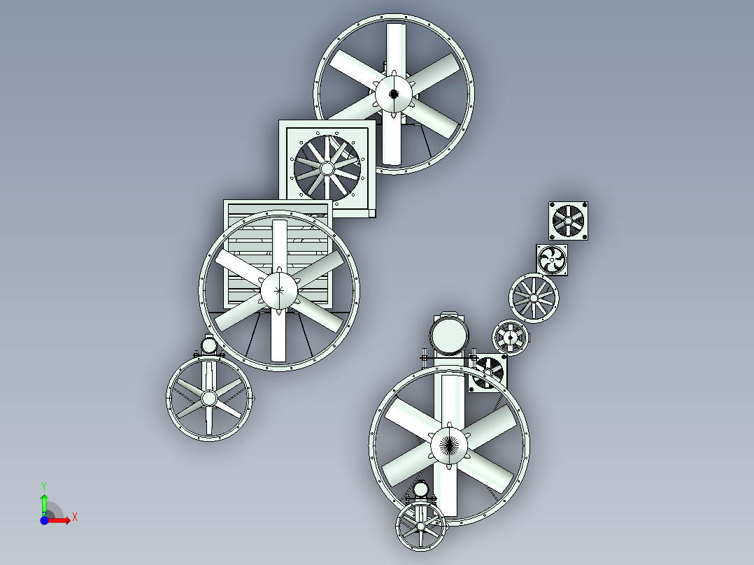 轴流风机3D数模前视图