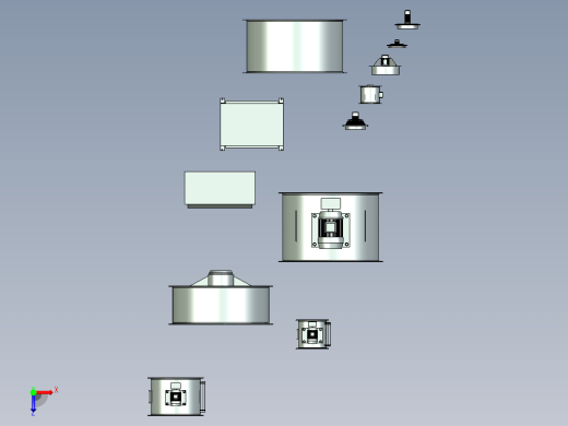 轴流风机3D数模俯视缩略图