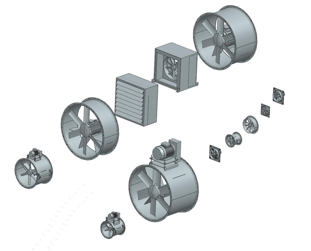 轴流风机3D数模