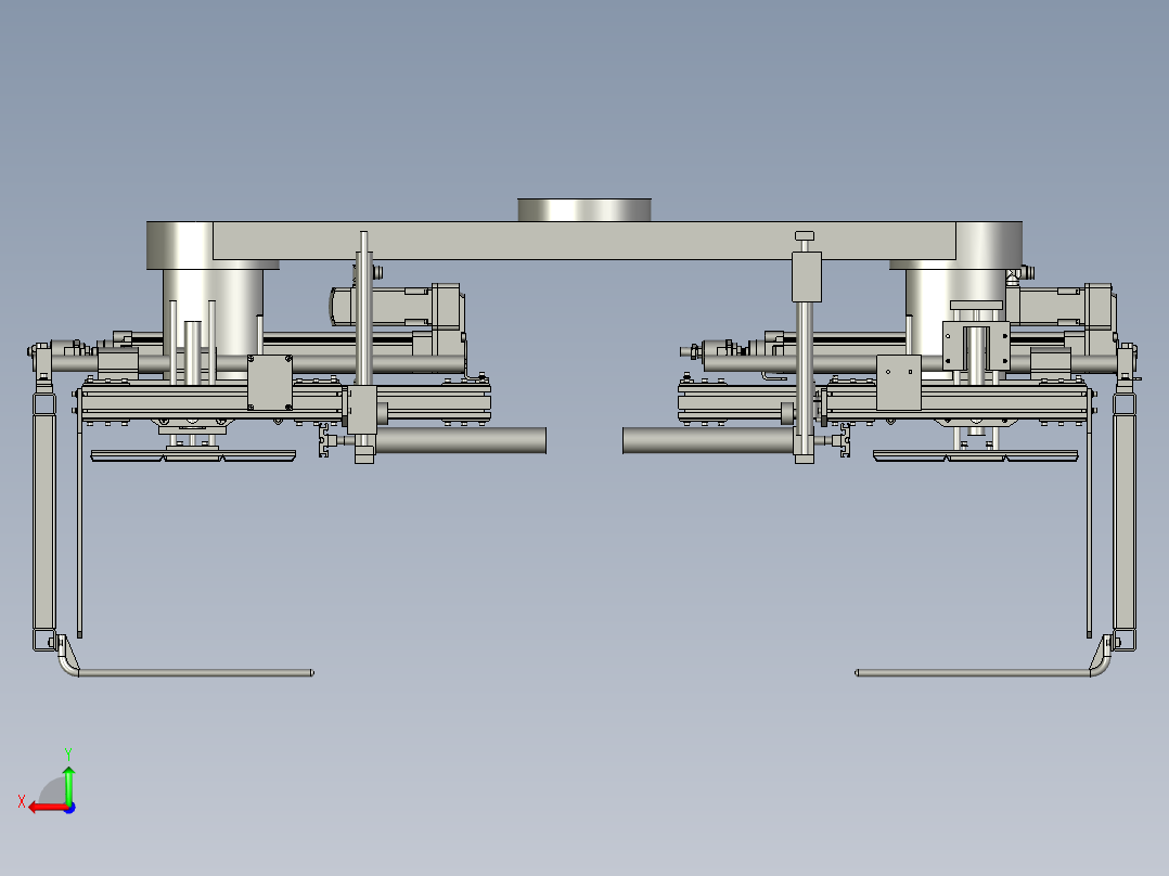 大型木箱搬运抓具后视图