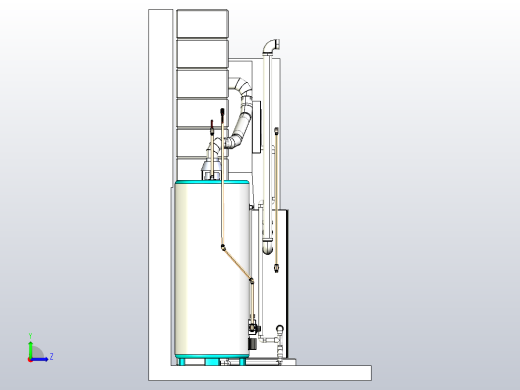 炉热水器布局左视缩略图