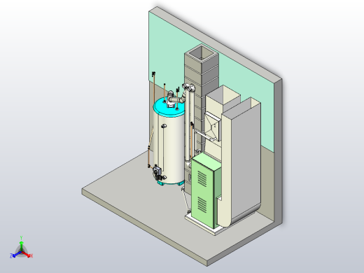 炉热水器布局正等轴测缩略图
