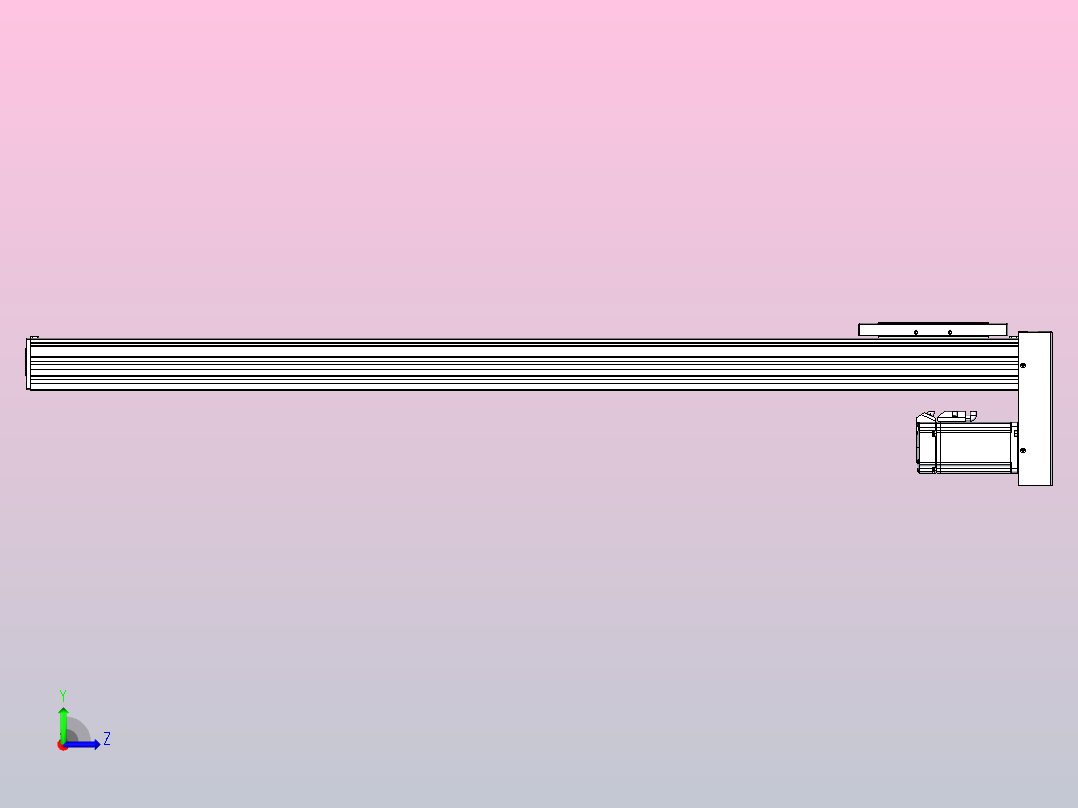 滚珠丝杠直线轴带导轨全封闭TPA-HCR-120D-1610C-L950-MP-C-P20-N3左视图