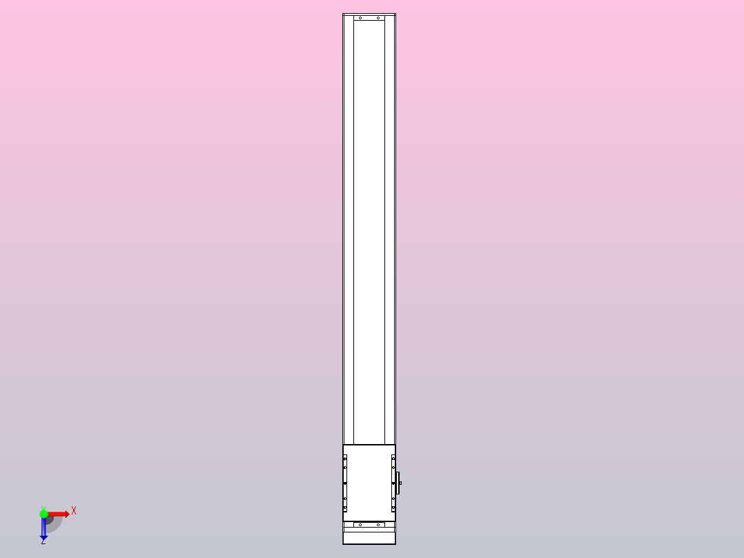 滚珠丝杠直线轴带导轨全封闭TPA-HCR-120D-1610C-L950-MP-C-P20-N3俯视图