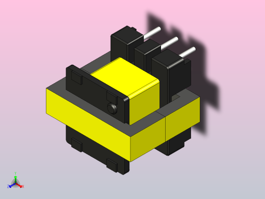 变压器EE1985正等轴测缩略图