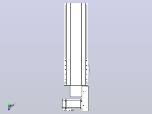 皮带直线轴半封闭可选导轨TPA-HNB-140D-120-L250-MR-Y-P40-N3俯视缩略图
