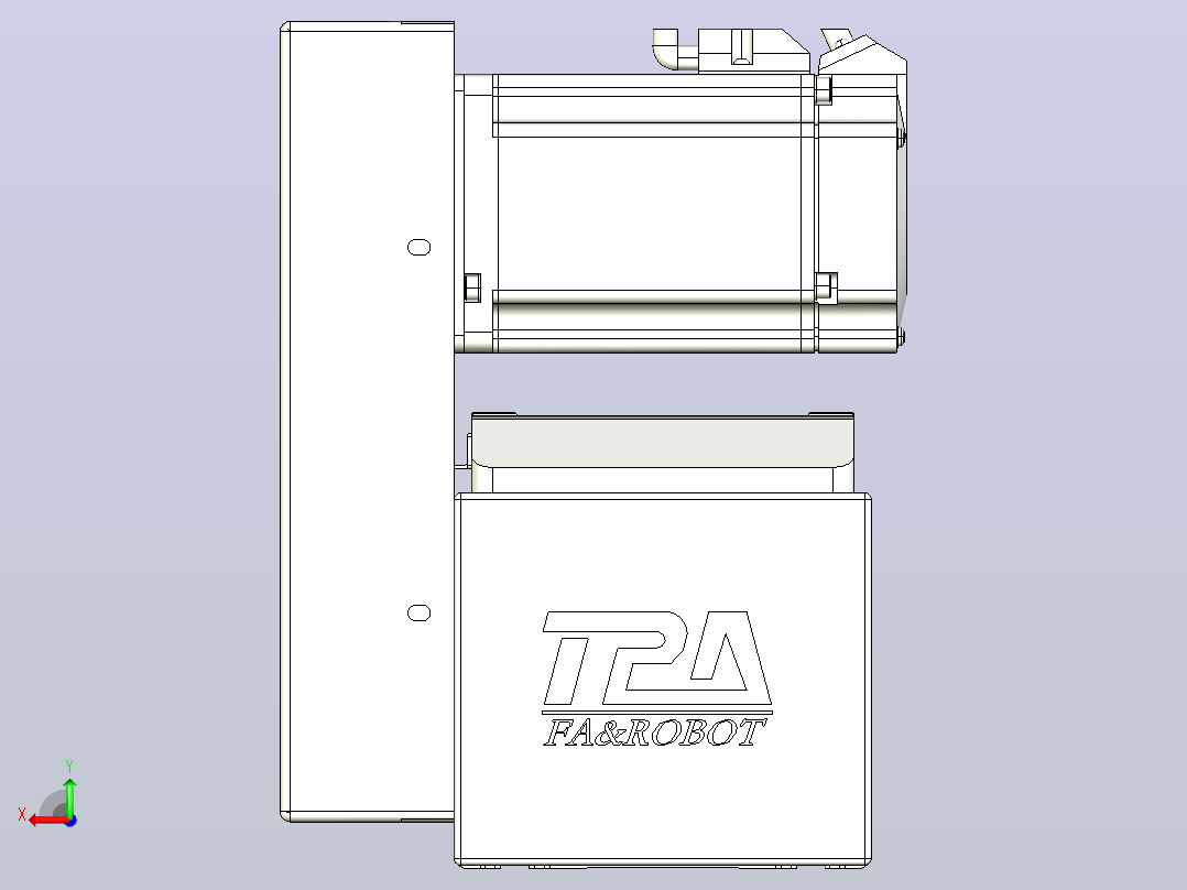 伺服电机集成皮带传动直线执行器TPA-OCB-120-224-L1050-LU-P75-N3后视图