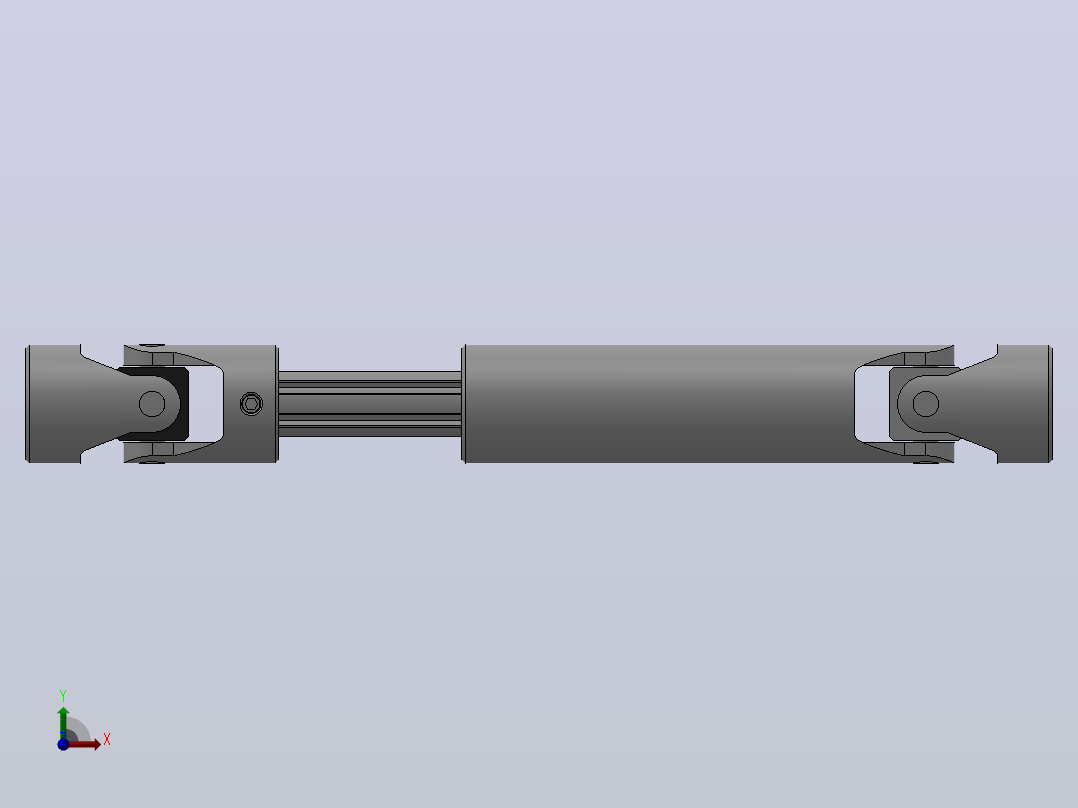 万向联轴器WSP05-PB-Y14-Y14-200／260 (2)WSP型可伸缩小型十字轴万向联轴器前视图