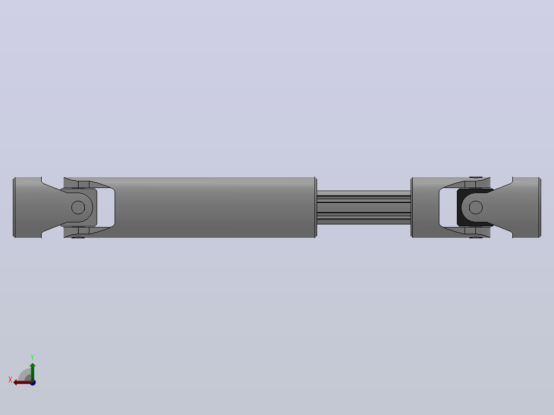 万向联轴器WSP05-PB-Y14-Y14-200／260 (2)WSP型可伸缩小型十字轴万向联轴器后视图