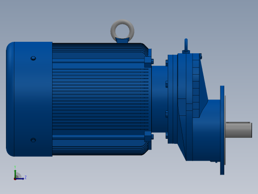 RXF127法兰轴伸式安装斜齿轮减速机RX127-Y90-4P-280M-M1-0°-Φ450左视缩略图