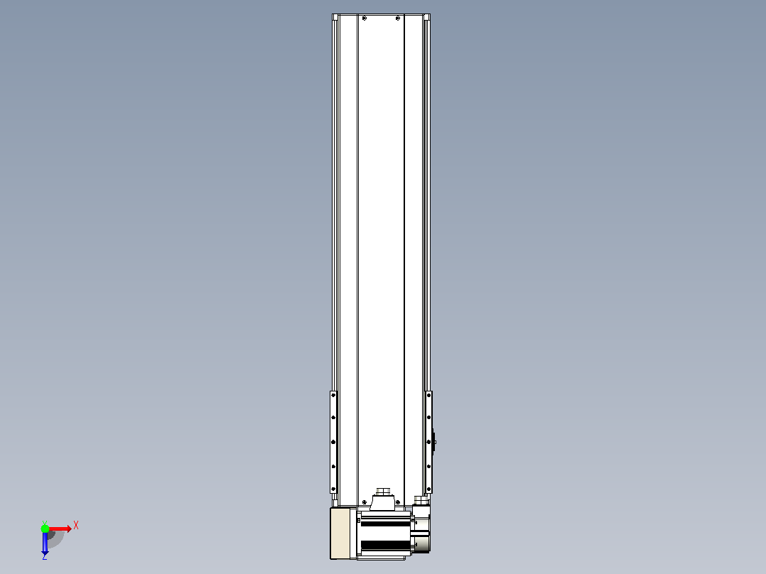 皮带直线轴半封闭可选导轨TPA-HNB-220D-176-L700-LU-Y-P1K-N3俯视图