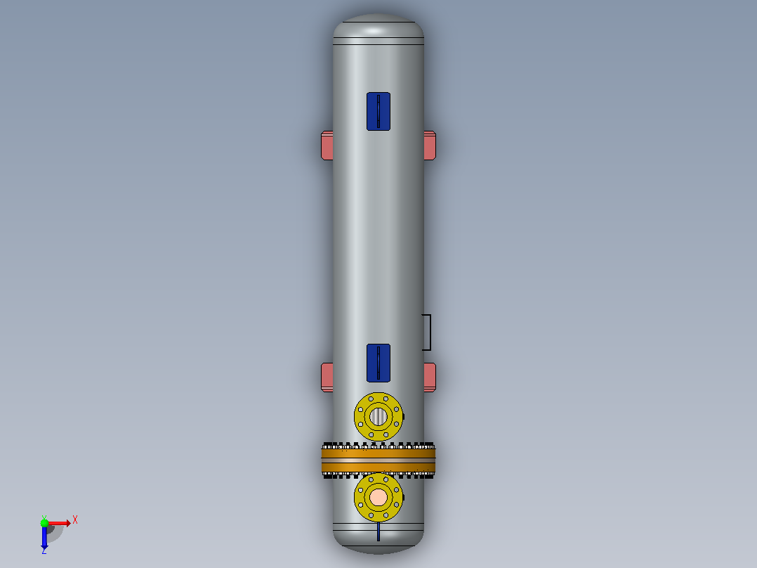 换热器模型俯视图