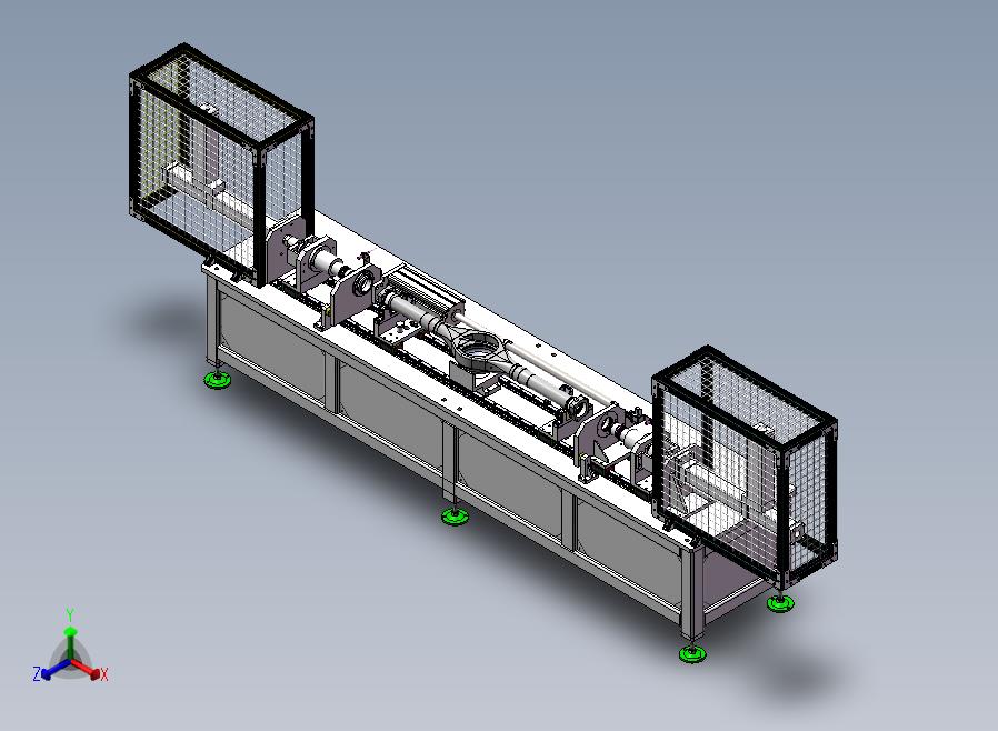 A28-卧式双头油封压机正等轴测图