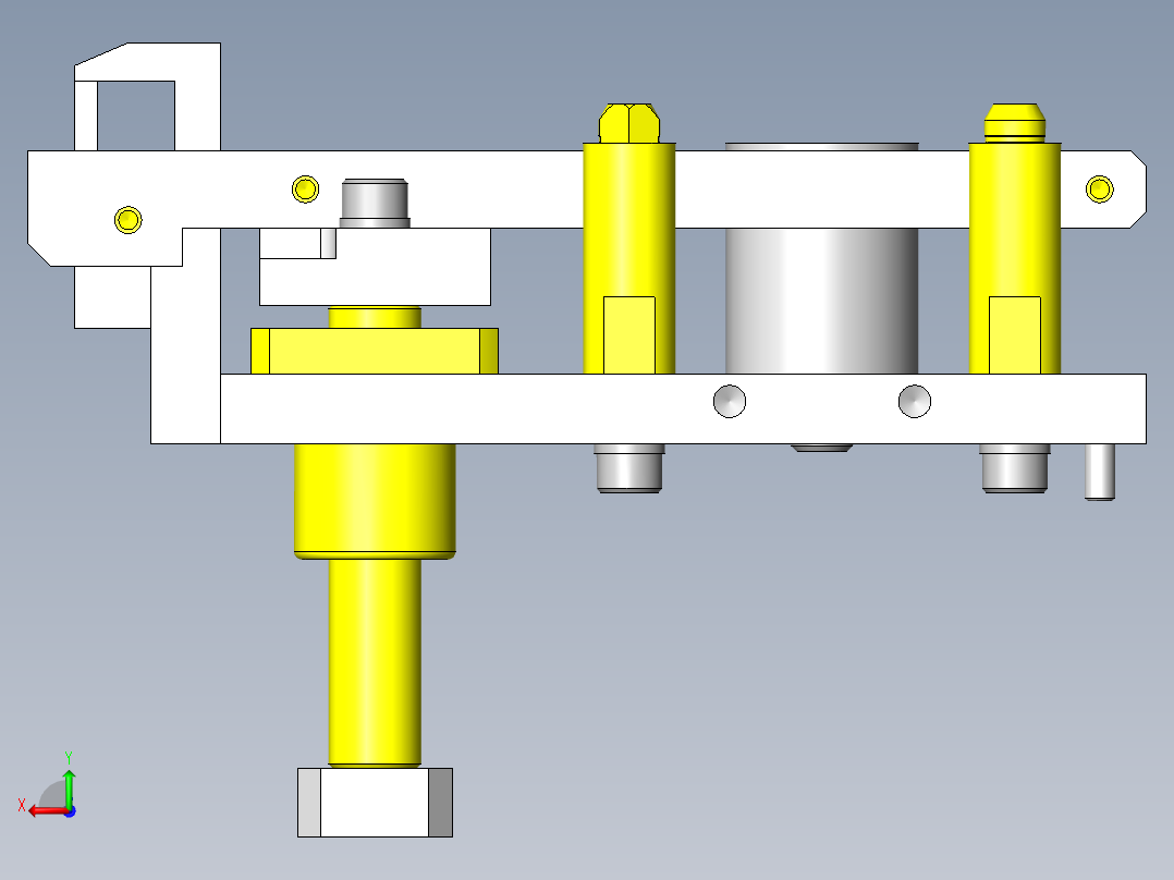 顶出组件后视图