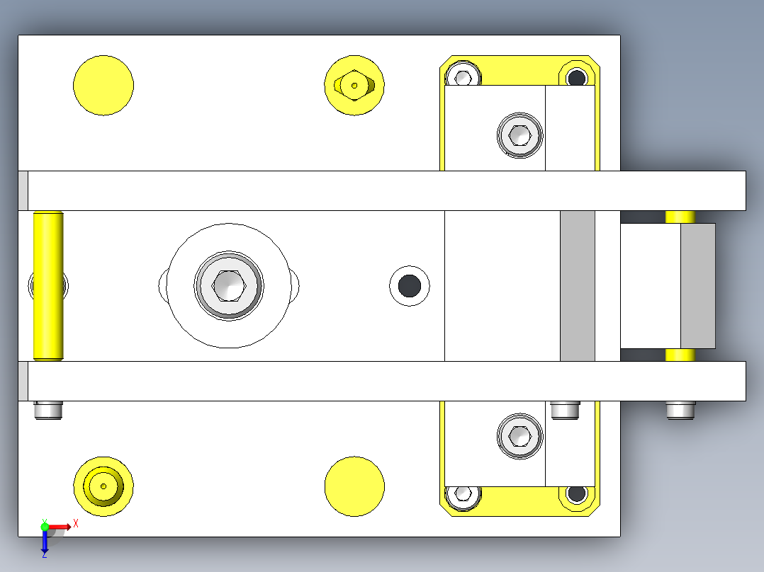 顶出组件俯视图
