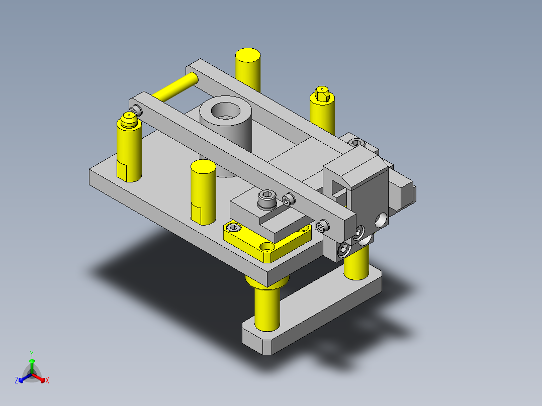 顶出组件正等轴测图
