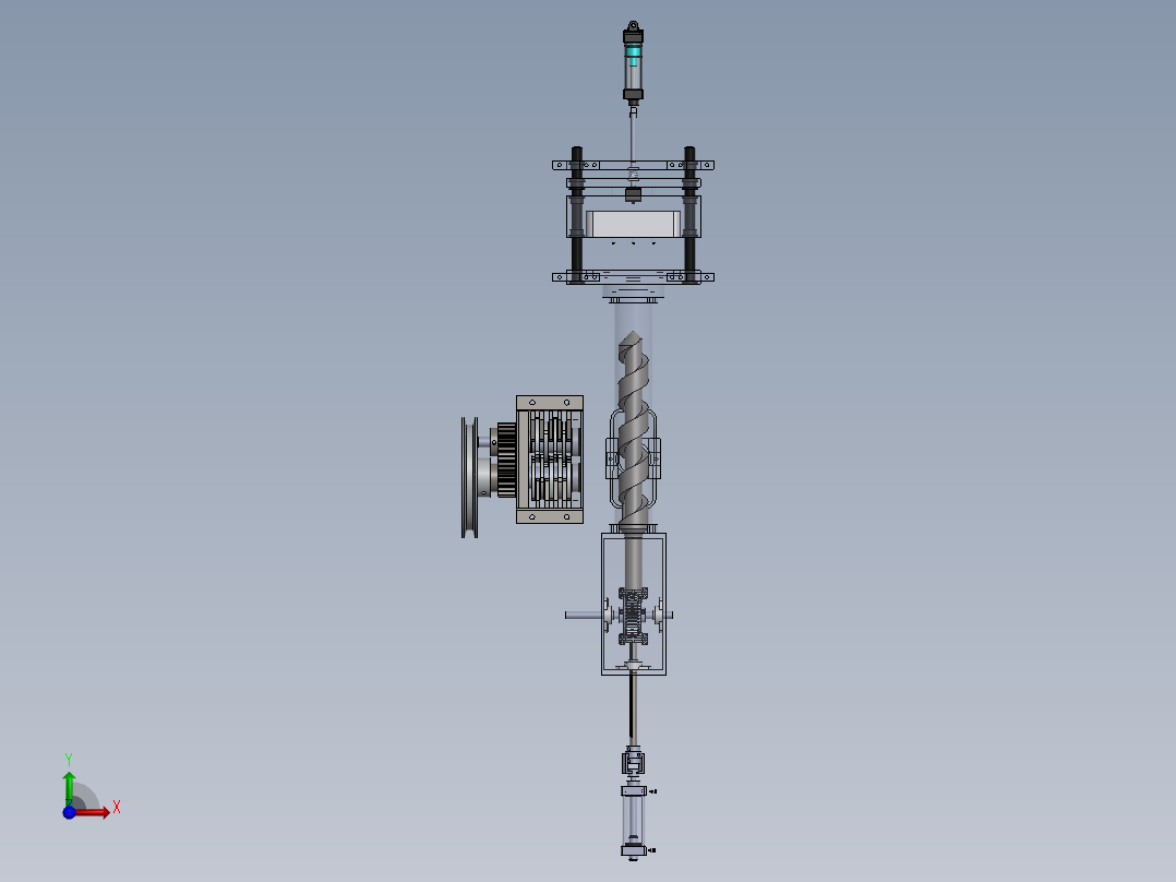 Trituradora塑料粉碎机3D数模图纸 Solidworks设计前视图