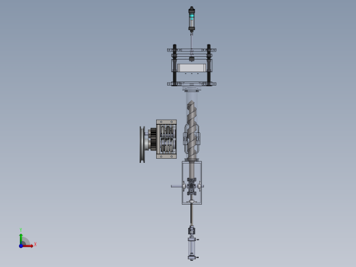 Trituradora塑料粉碎机3D数模图纸 Solidworks设计前视缩略图
