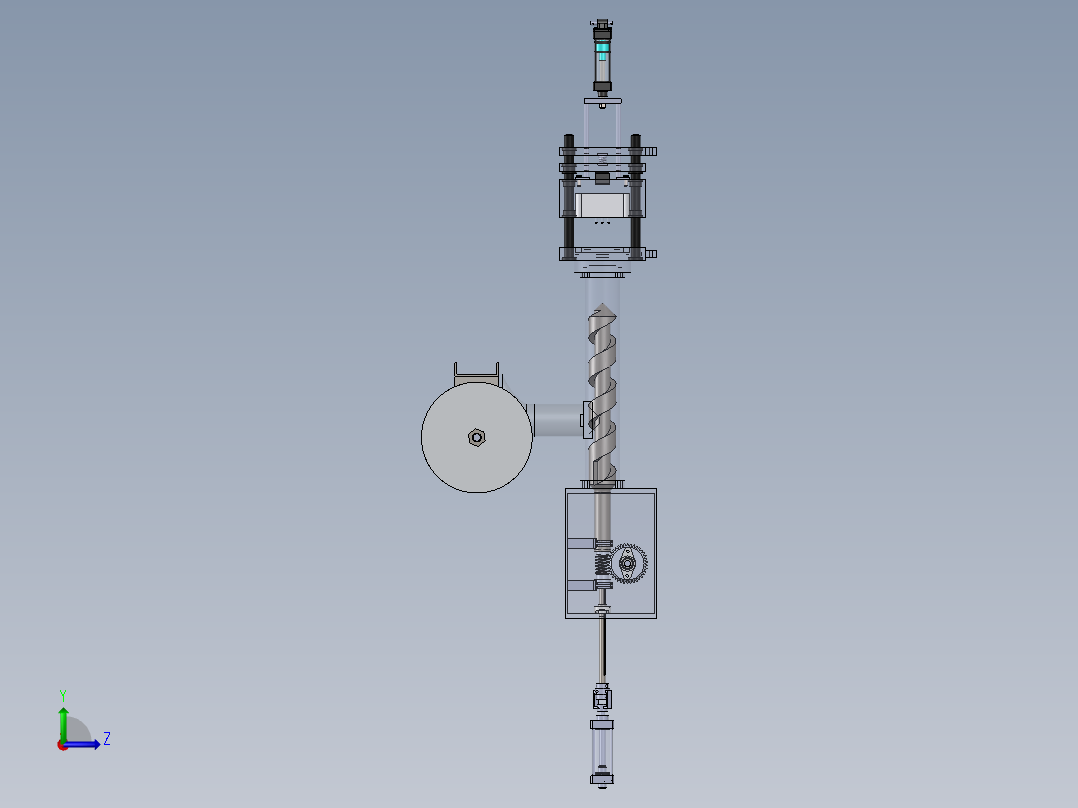 Trituradora塑料粉碎机3D数模图纸 Solidworks设计左视图