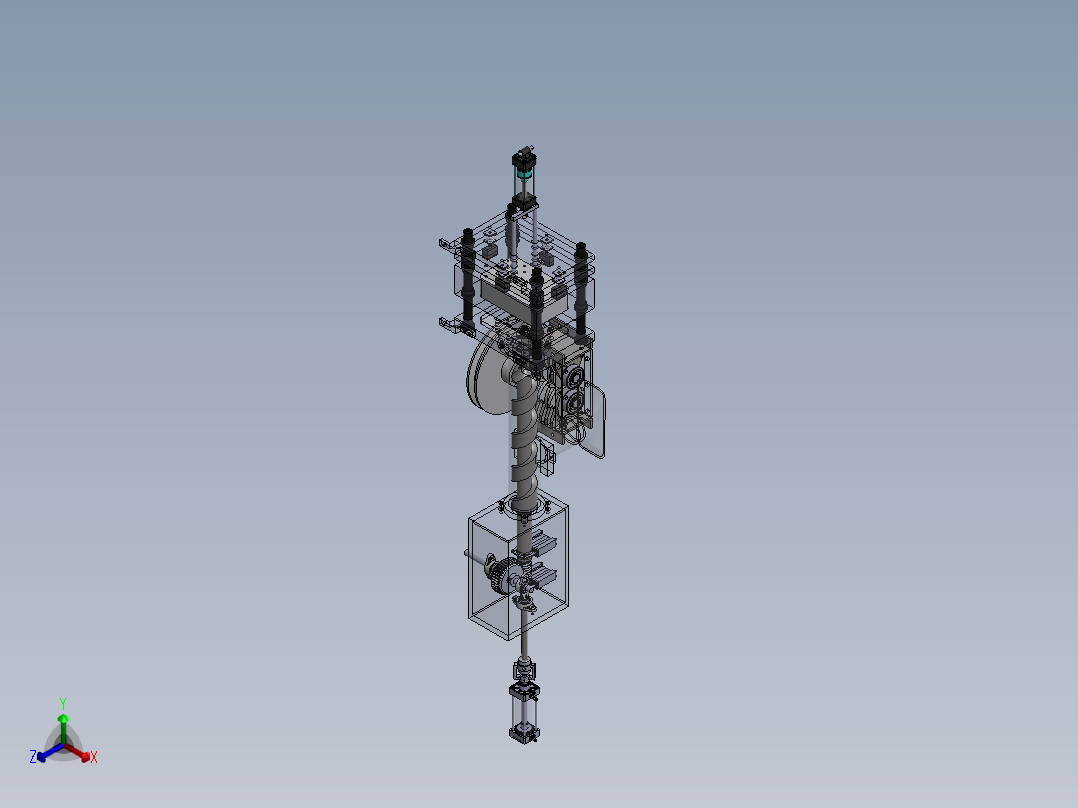 Trituradora塑料粉碎机3D数模图纸 Solidworks设计正等轴测图