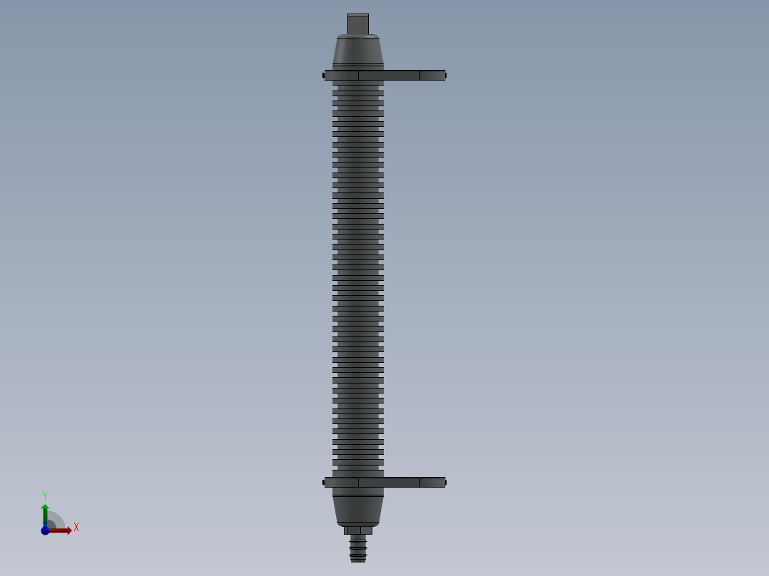 solidworks 油冷却器前视图