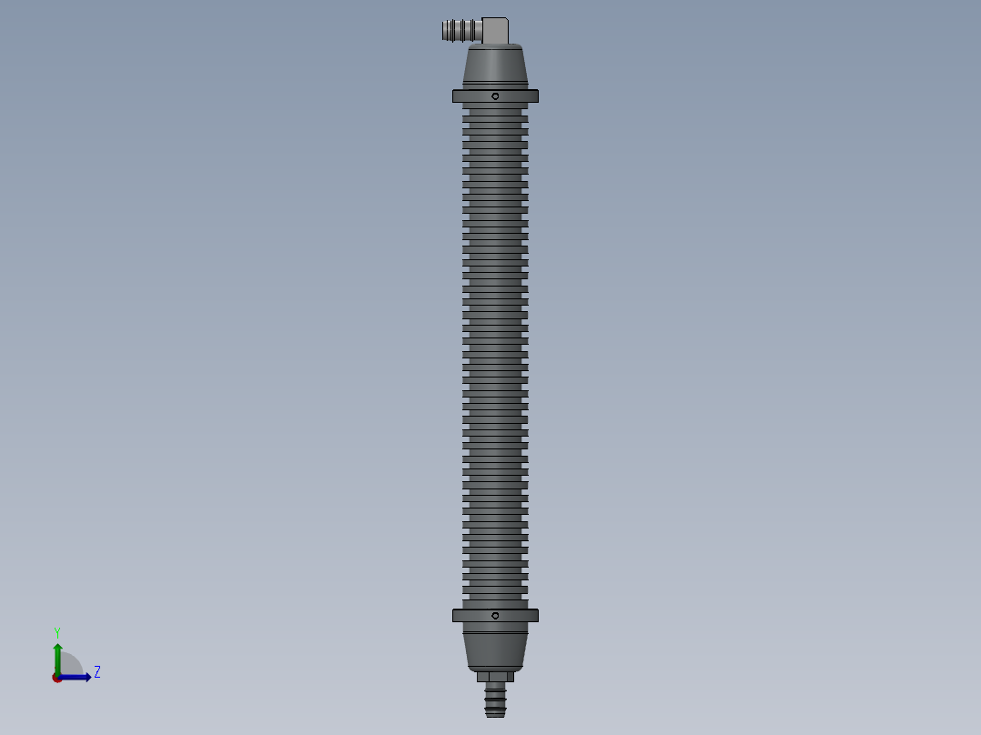 solidworks 油冷却器左视图