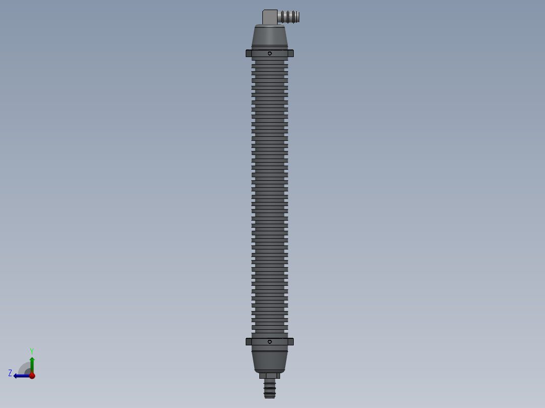 solidworks 油冷却器右视图