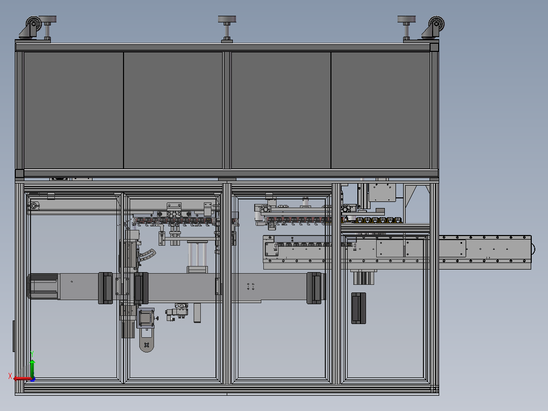 马达线束焊线机总装后视图